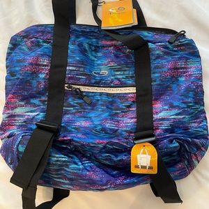 Gym bag with yoga mat strap
